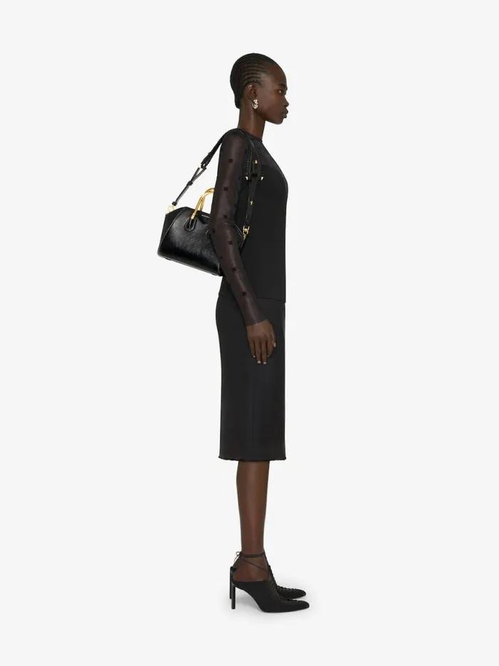 Women Crossbody Bags Givenchy Mini Antigona Bag In Leather With Metal Handles Black Women Crossbody Bags Givenchy Mini Antigona Bag In Leather With Metal Handles Black