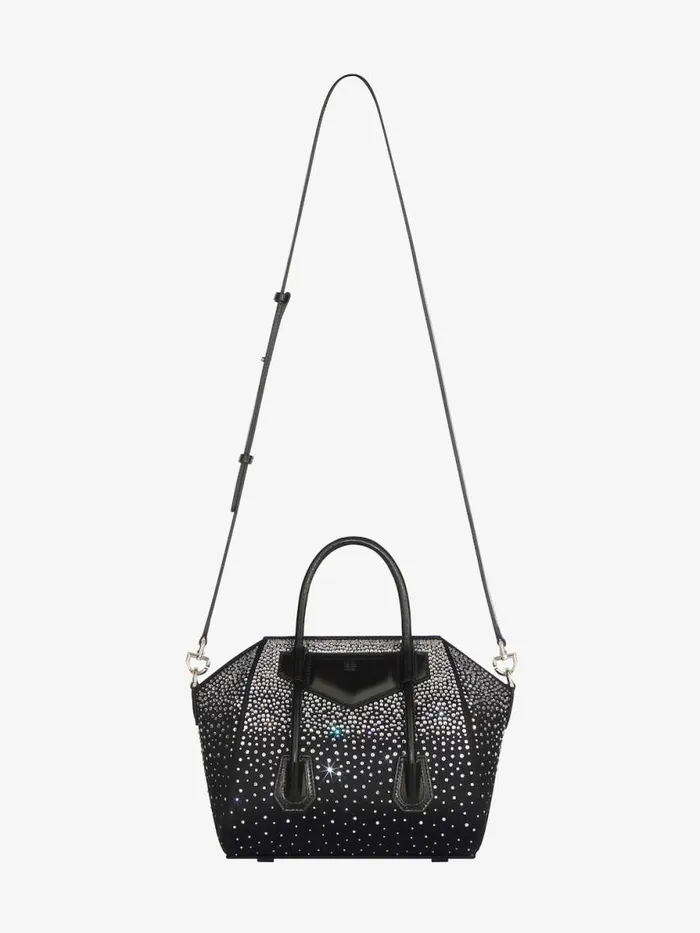 Women Crossbody Bags Givenchy Mini Antigona Lock Bag In Satin With Strass Black Women Crossbody Bags Givenchy Mini Antigona Lock Bag In Satin With Strass Black