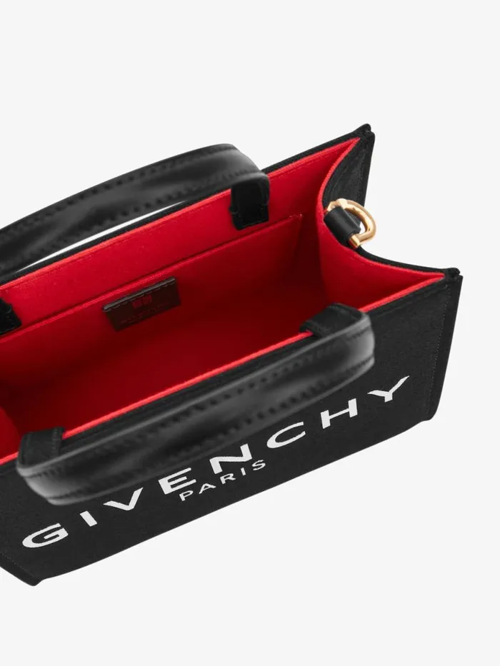 Women Crossbody Bags Givenchy Mini GTote Shopping Bag In Canvas Black