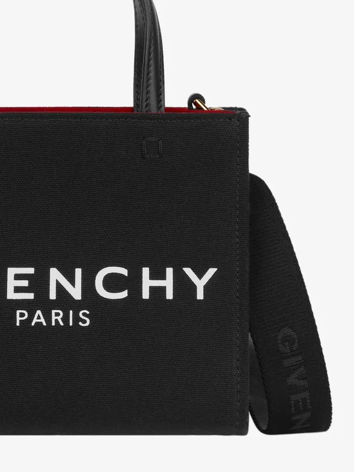Women Crossbody Bags Givenchy Mini GTote Shopping Bag In Canvas Black