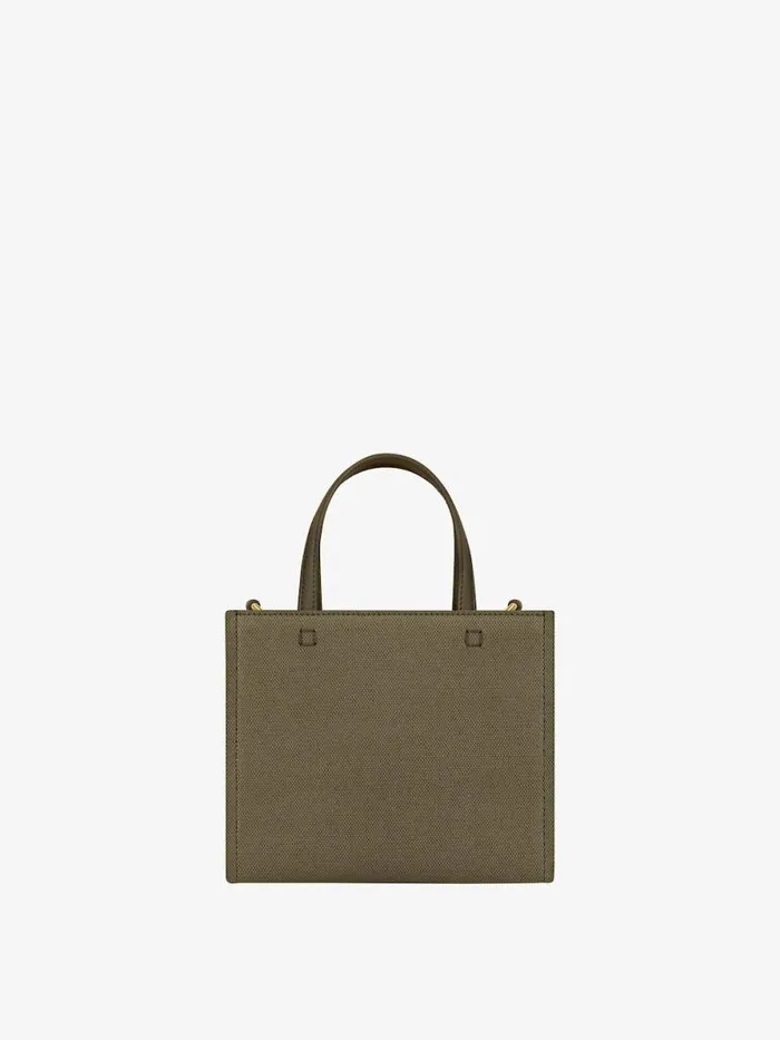 Women Crossbody Bags Givenchy Mini GTote Shopping Bag In Canvas Dark Khaki Women Crossbody Bags Givenchy Mini GTote Shopping Bag In Canvas Dark Khaki