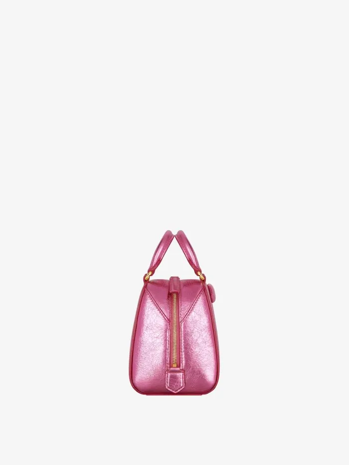 Women Crossbody Bags Givenchy Nano Antigona Cube Bag In Laminated Leather Raspberry
