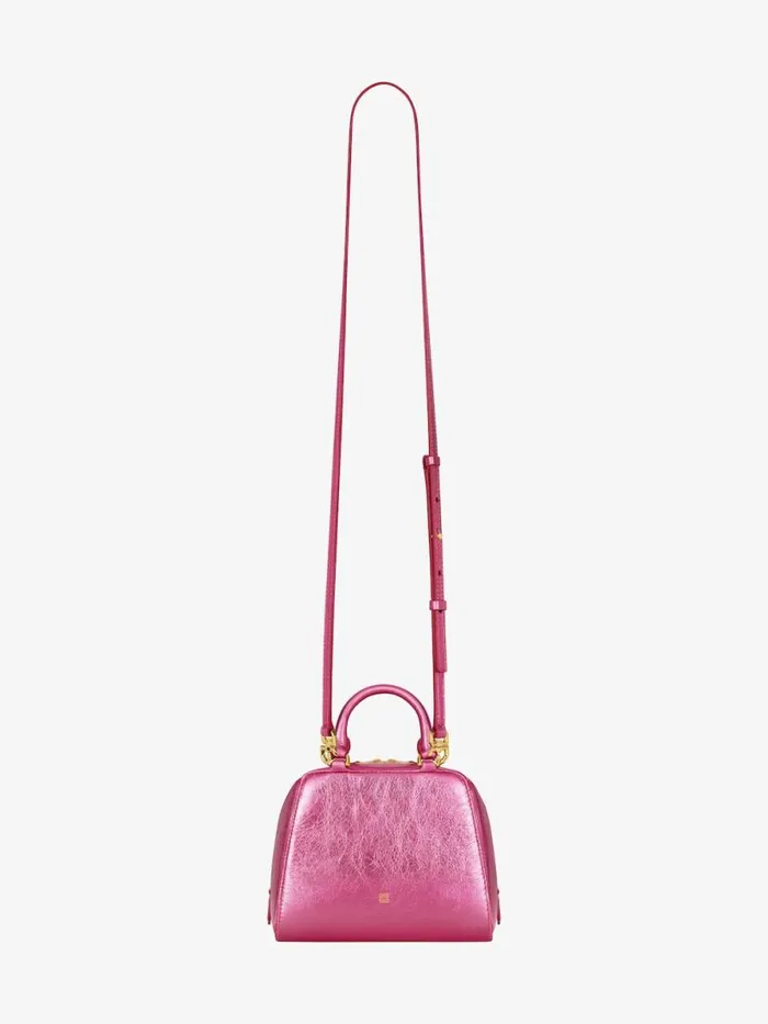 Women Crossbody Bags Givenchy Nano Antigona Cube Bag In Laminated Leather Raspberry