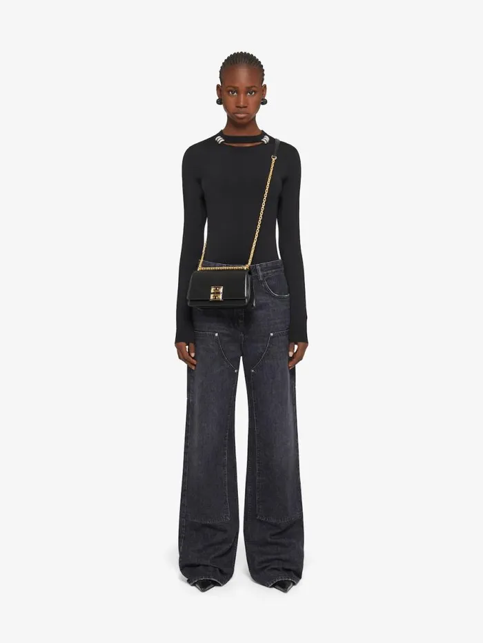 Women Crossbody Bags Givenchy Small 4G Bag In Leather With Chain Black Women Crossbody Bags Givenchy Small 4G Bag In Leather With Chain Black