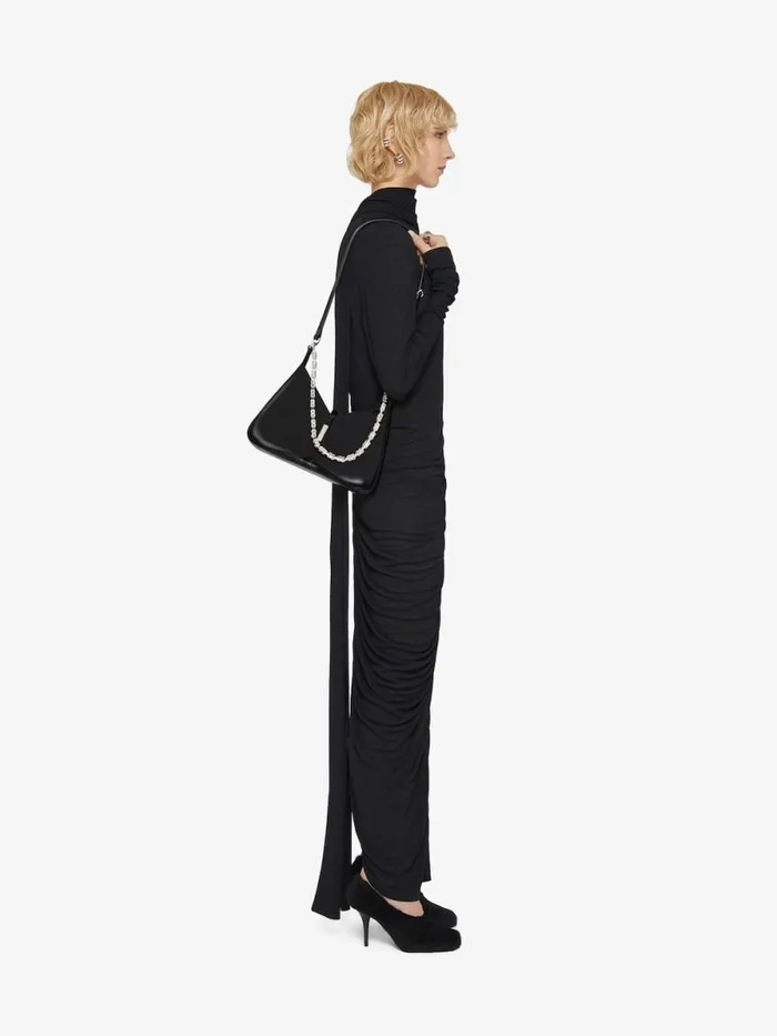 Women Crossbody Bags Givenchy Small Cut Out Bag In Shiny Leather With Chain Black
