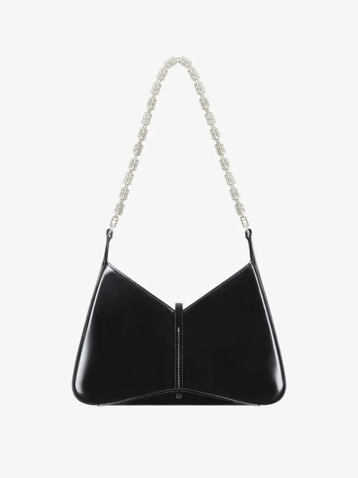 Women Crossbody Bags Givenchy Small Cut Out Bag In Shiny Leather With Chain Black