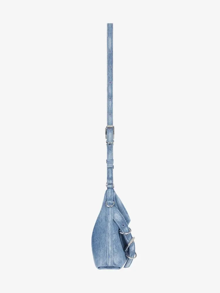 Women Crossbody Bags Givenchy Voyou Crossbody Bag In Washed Denim Medium Blue Women Crossbody Bags Givenchy Voyou Crossbody Bag In Washed Denim Medium Blue
