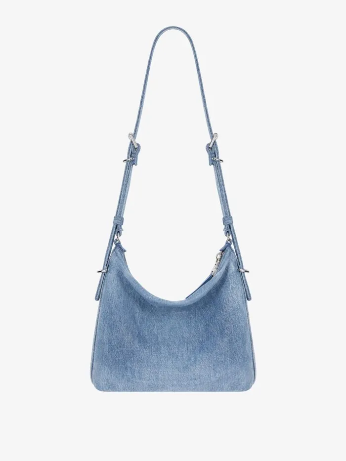 Women Crossbody Bags Givenchy Voyou Crossbody Bag In Washed Denim Medium Blue Women Crossbody Bags Givenchy Voyou Crossbody Bag In Washed Denim Medium Blue