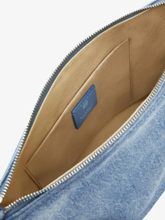Women Crossbody Bags Givenchy Voyou Crossbody Bag In Washed Denim Medium Blue Women Crossbody Bags Givenchy Voyou Crossbody Bag In Washed Denim Medium Blue
