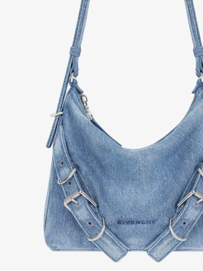Women Crossbody Bags Givenchy Voyou Crossbody Bag In Washed Denim Medium Blue Women Crossbody Bags Givenchy Voyou Crossbody Bag In Washed Denim Medium Blue