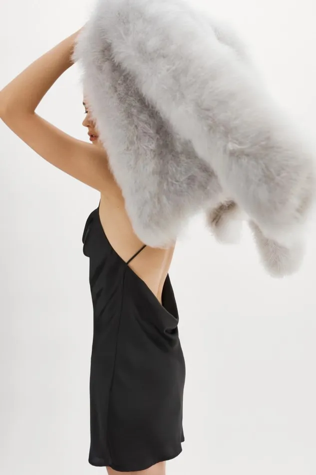 Women DEORA Feather Jacket Light Grey LAMARQUE Feather Jackets