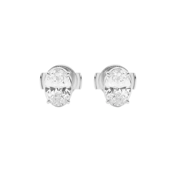 Women Diamonds Badgley Mischka Oval Diamond Stud Earrings