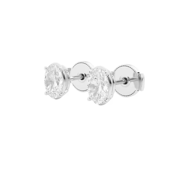 Women Diamonds Badgley Mischka Oval Diamond Stud Earrings