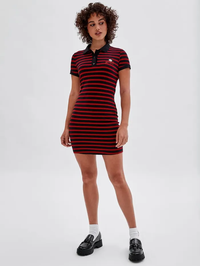 Women Dresses and Jumpsuits GUESS GUESS Originals x Betty Boop Polo Dress Jet Black Multi Women Dresses and Jumpsuits GUESS GUESS Originals x Betty Boop Polo Dress Jet Black Multi