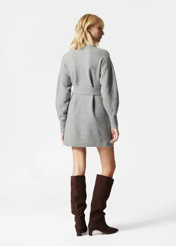 Women Dresses and Other Stories Belted Mini Knit Dress Grey