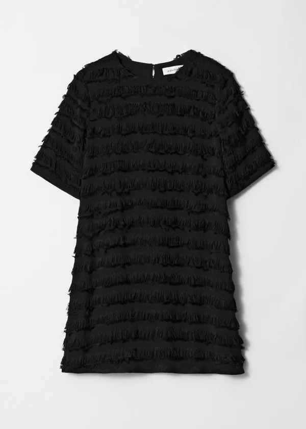 Women Dresses and Other Stories Fringed Mini Dress Black