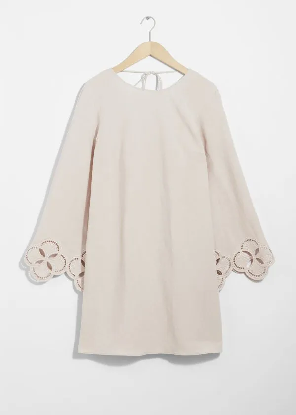 Women Dresses and Other Stories WideSleeve Mini Dress Beige