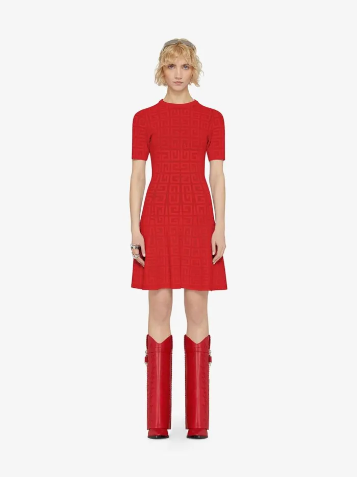 Women Dresses Givenchy Dress In 4G Jacquard Red
