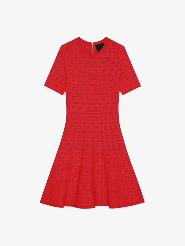 Women Dresses Givenchy Dress In 4G Jacquard Red