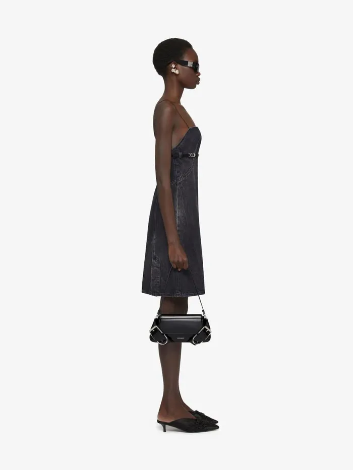 Women Dresses Givenchy Voyou Straps Dress In Denim Black