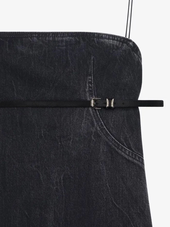 Women Dresses Givenchy Voyou Straps Dress In Denim Black