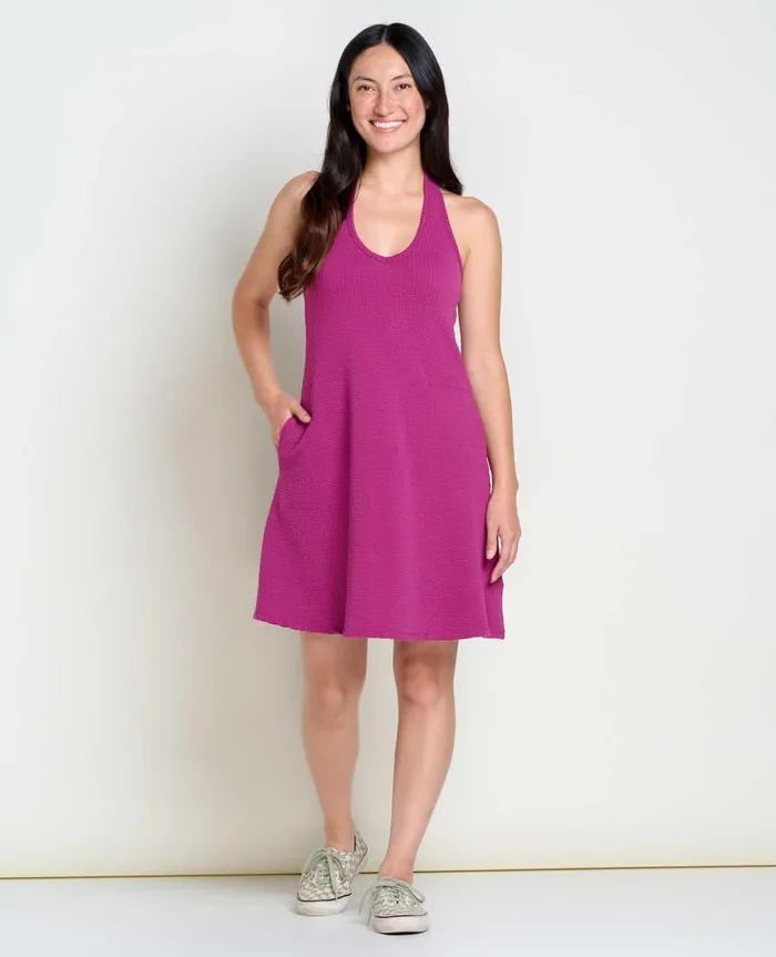 Women Dresses Toad and Co Plumeria Halter Dress Boysenberry Texture