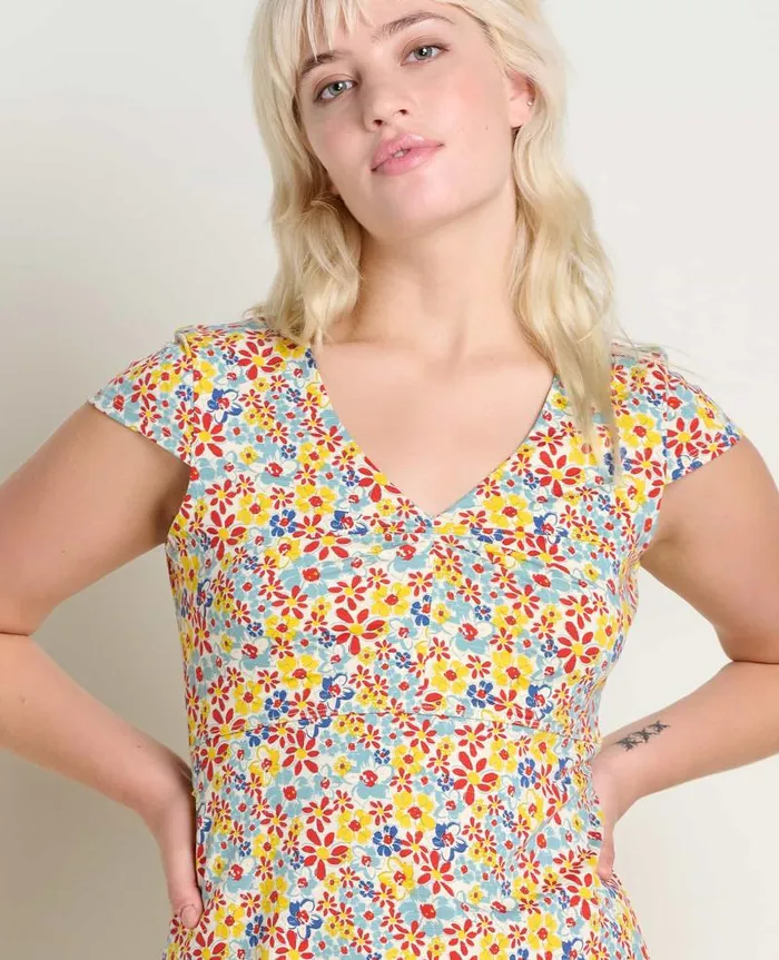 Women Dresses Toad and Co Rosemarie Dress Barley Multi Floral Print