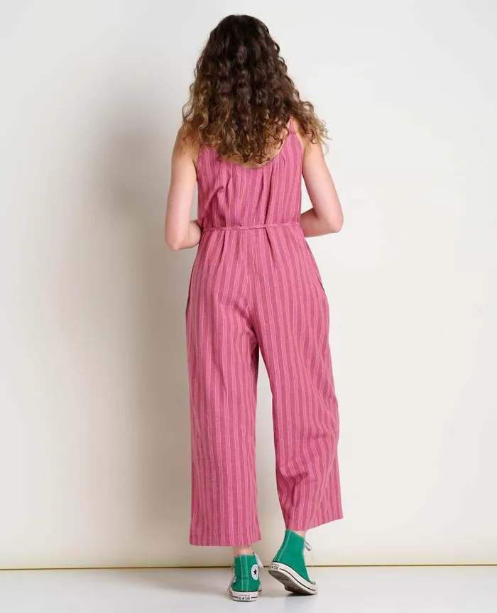 Women Dresses Toad and Co Taj Hemp Strappy Jumpsuit Tulip Stripe