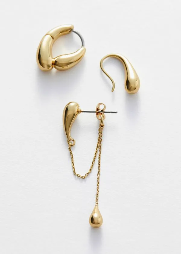 Women Earrings and Other Stories 18Karat Gold Plated Earrings Set Gold