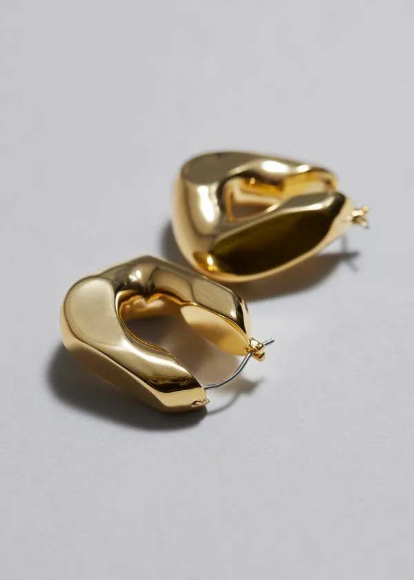 Women Earrings and Other Stories Chunky Twist Hoop Earrings Gold