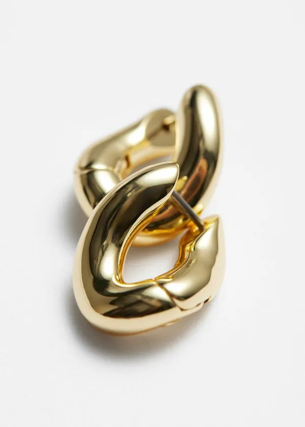 Women Earrings and Other Stories Chunky Twist Hoops Gold