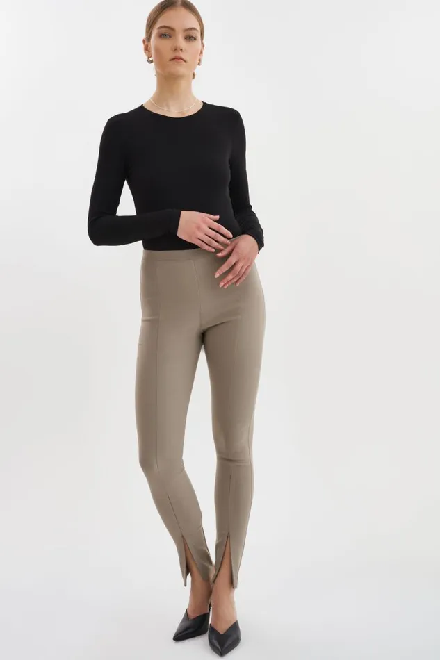 Women ELAINE Twill Leggings Wood Bridge LAMARQUE Pants and Shorts