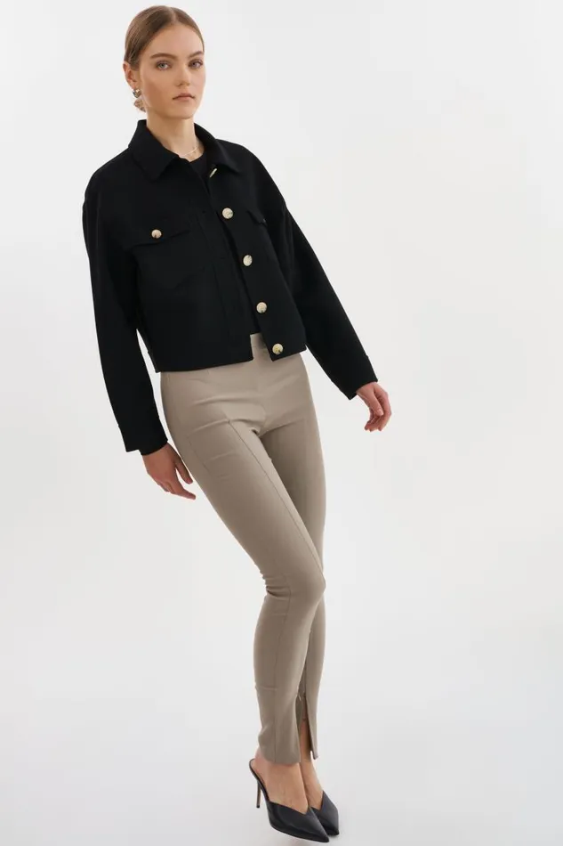 Women ELAINE Twill Leggings Wood Bridge LAMARQUE Pants and Shorts
