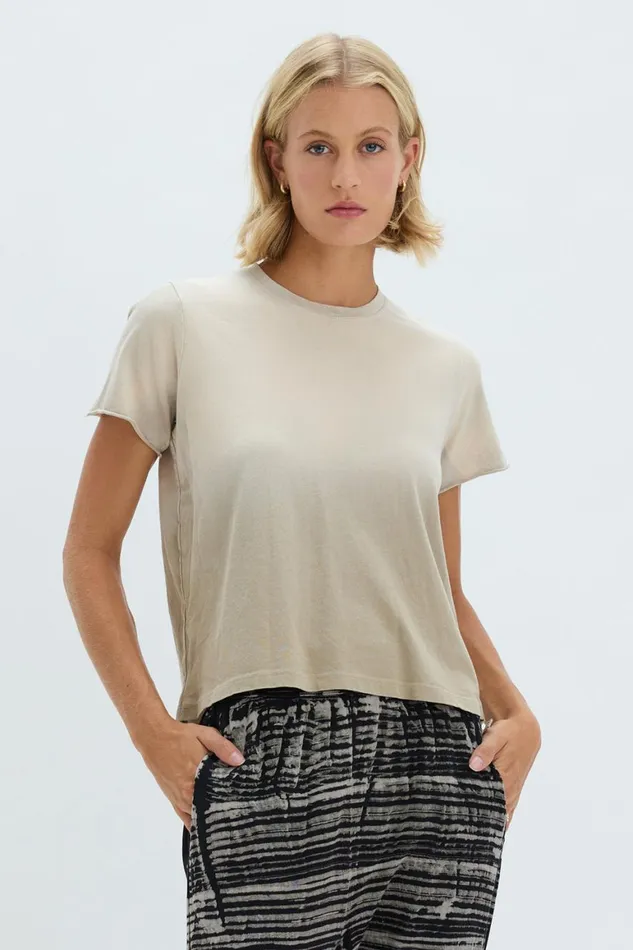 Women Faded Sand Liana Tee Raquel Allegra Sweaters and Knits