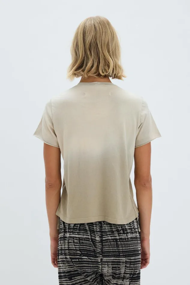 Women Faded Sand Liana Tee Raquel Allegra Sweaters and Knits