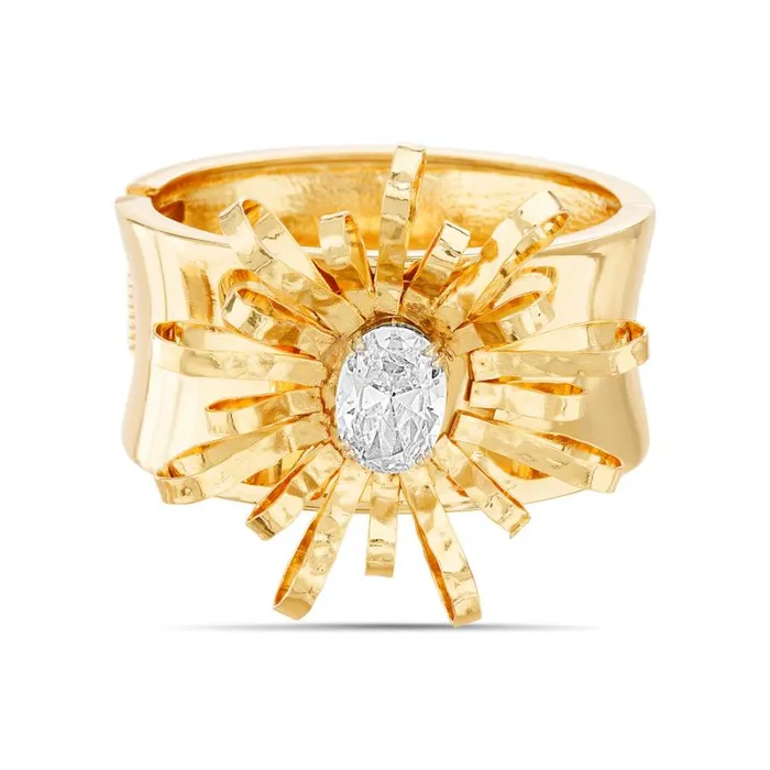 Women Fashion Jewelry Badgley Mischka Sunburst Floral Cuff Bracelet