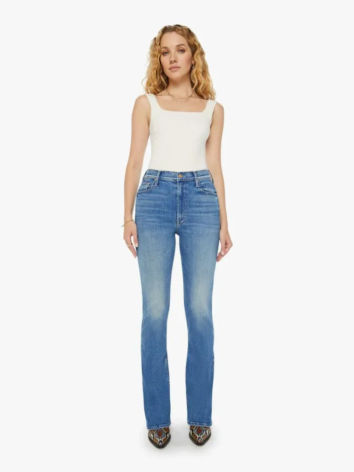 Women Flare Mother Denim The Outlaw Wedge Heel Wash Monkey In The Middle Women Flare Mother Denim The Outlaw Wedge Heel Wash Monkey In The Middle