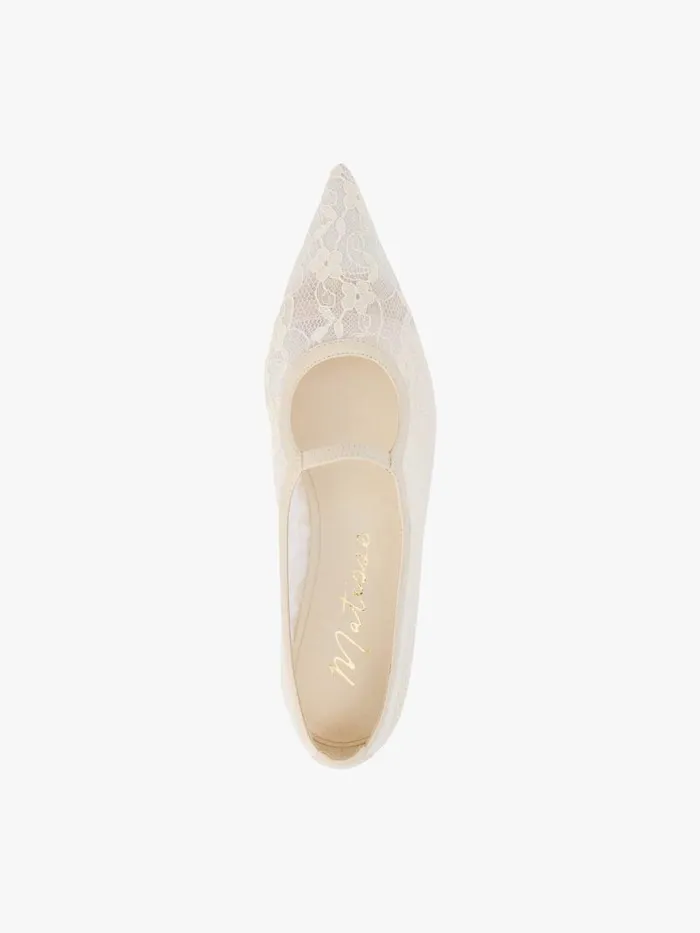 Women Fleur Lace Flat Ivory Lisa Says Gah Flats