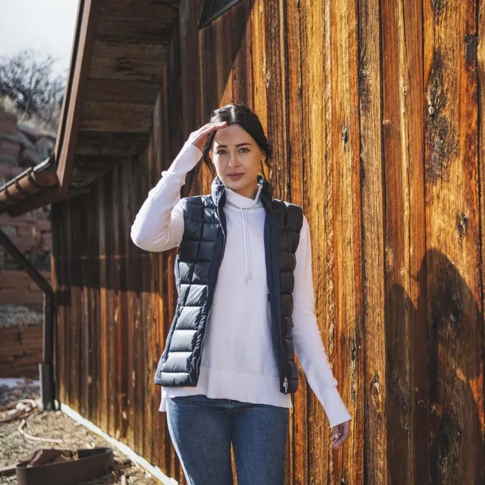 Women FRX Delphina Vest Deep Space KJUS Midlayers and Sweaters