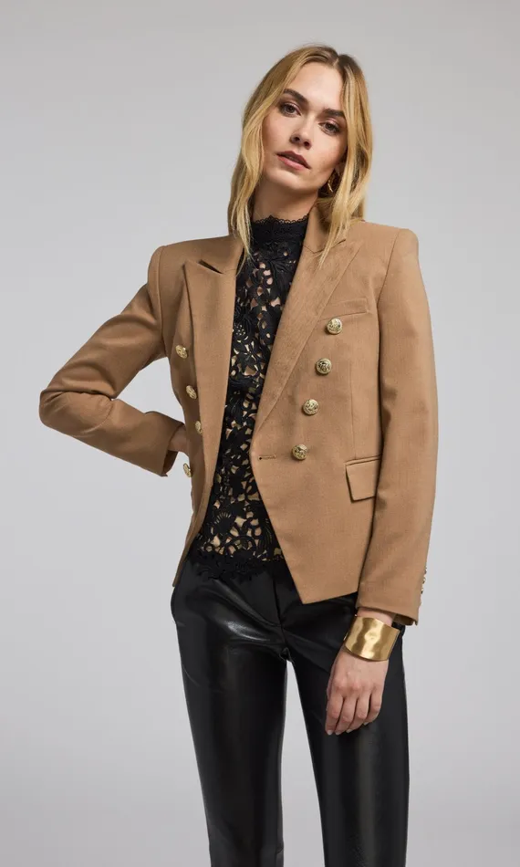 Women Generation Love Clothing Blazers and Jackets Amelia Suiting Blazer Camel