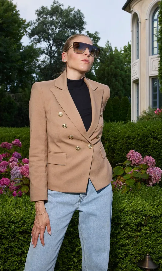 Women Generation Love Clothing Blazers and Jackets Amelia Suiting Blazer Camel