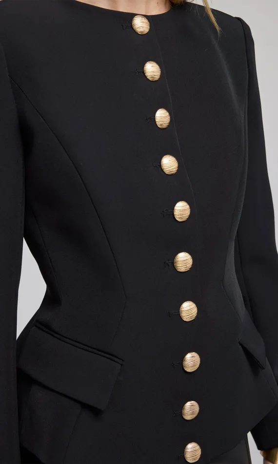 Women Generation Love Clothing Blazers and Jackets Ophelia Crepe Blazer Black