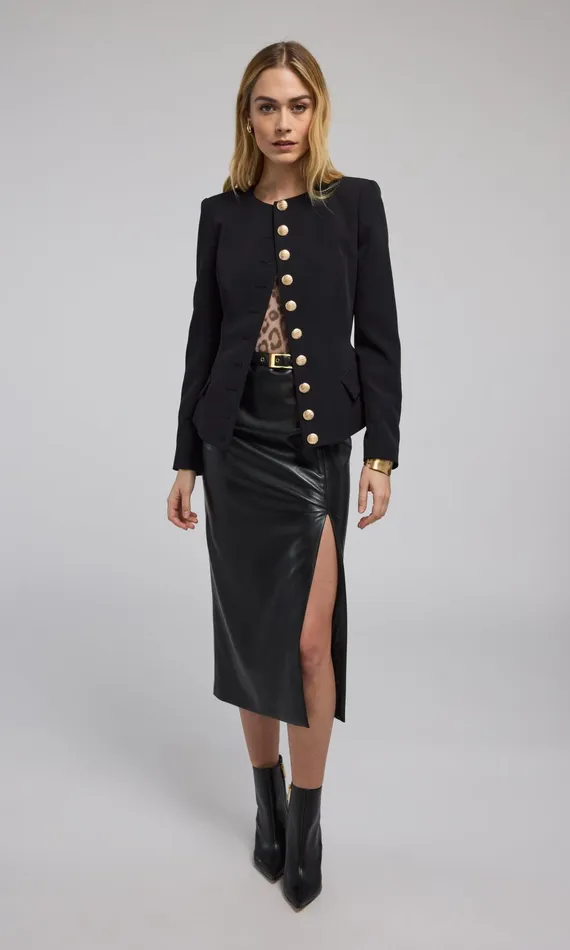 Women Generation Love Clothing Blazers and Jackets Ophelia Crepe Blazer Black