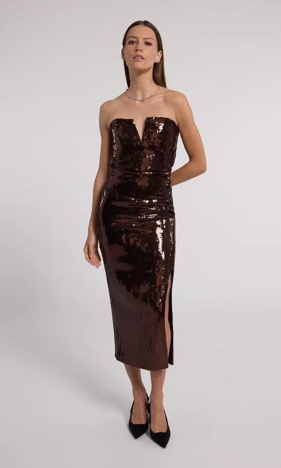 Women Generation Love Clothing Dresses Blaine Sequin Dress Brown