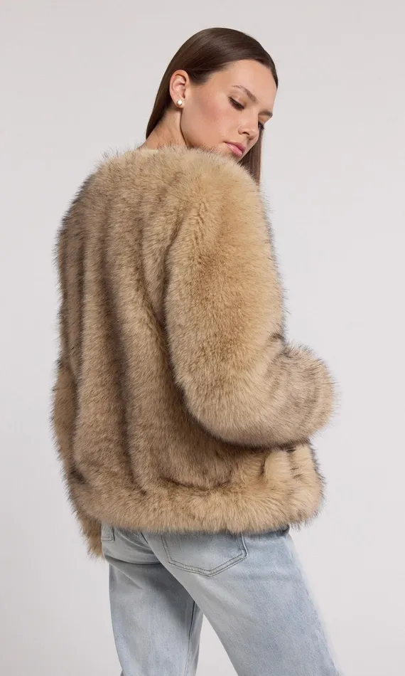 Women Generation Love Clothing Outerwear Lucas Faux Fur Jacket Brownblack