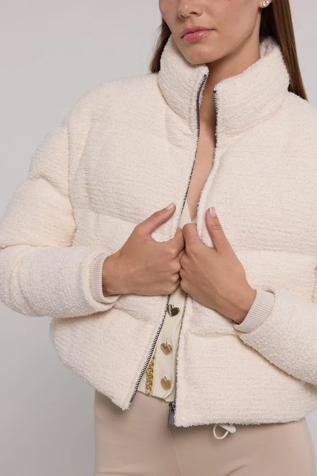 Women Generation Love Clothing Outerwear Rhoda Tweed Puffer White