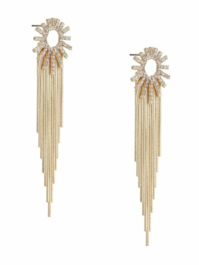 Women GUESS 14K GoldPlated Sunburst Fringe Earring SilverGold Jewelry Women GUESS 14K GoldPlated Sunburst Fringe Earring SilverGold Jewelry