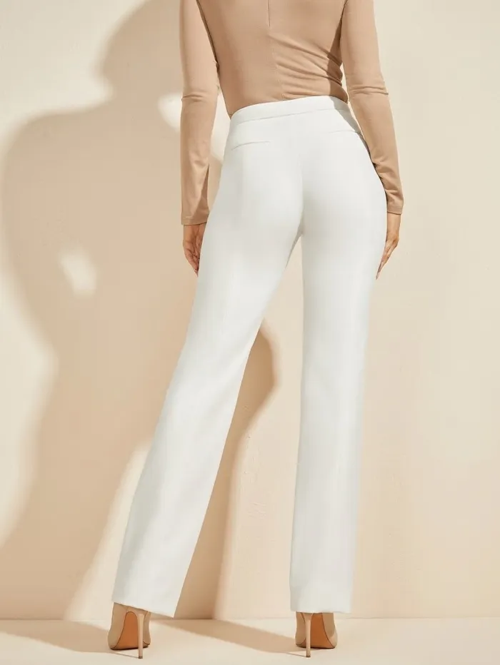 Women GUESS Brigitte Pant Warm White Bottoms Women GUESS Brigitte Pant Warm White Bottoms