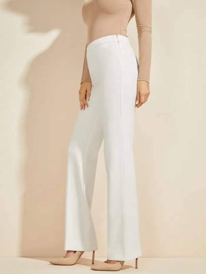 Women GUESS Brigitte Pant Warm White Bottoms Women GUESS Brigitte Pant Warm White Bottoms