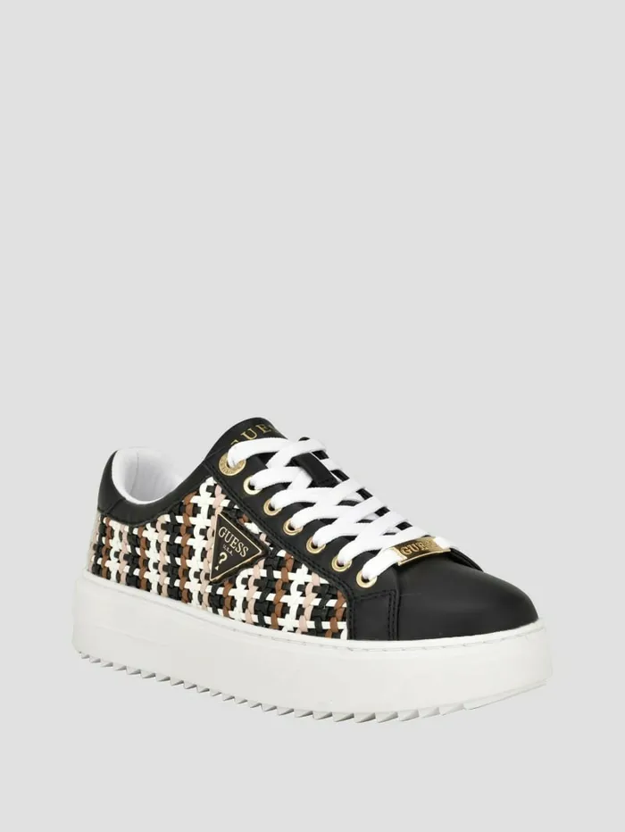 Women GUESS Detwist LowTop Sneakers Black 001 Sneakers